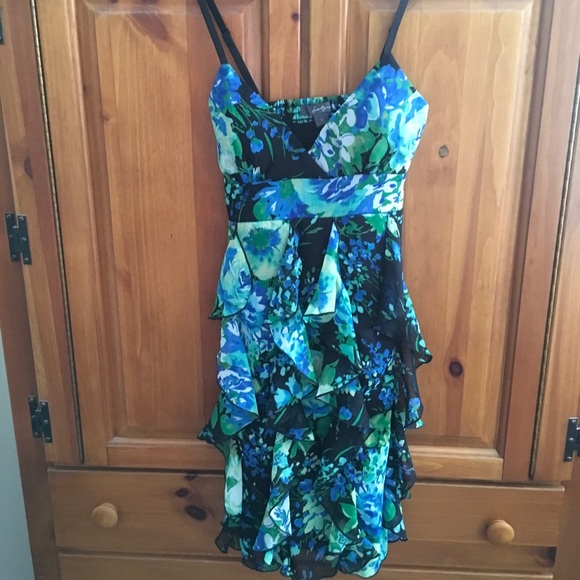 Forever 21 Dresses & Skirts - FOREVER 21 Colorful Chiffon & Ruffles Sundress S